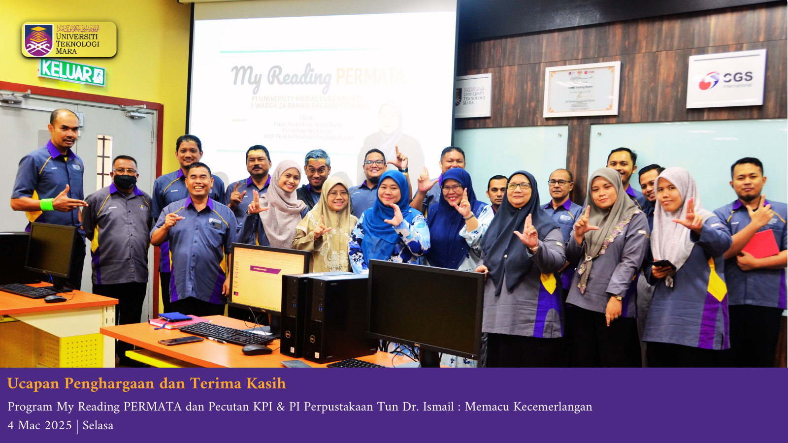 PTDI Perkukuh Budaya Ilmu Melalui Pecutan KPI & PI serta My Reading PERMATA