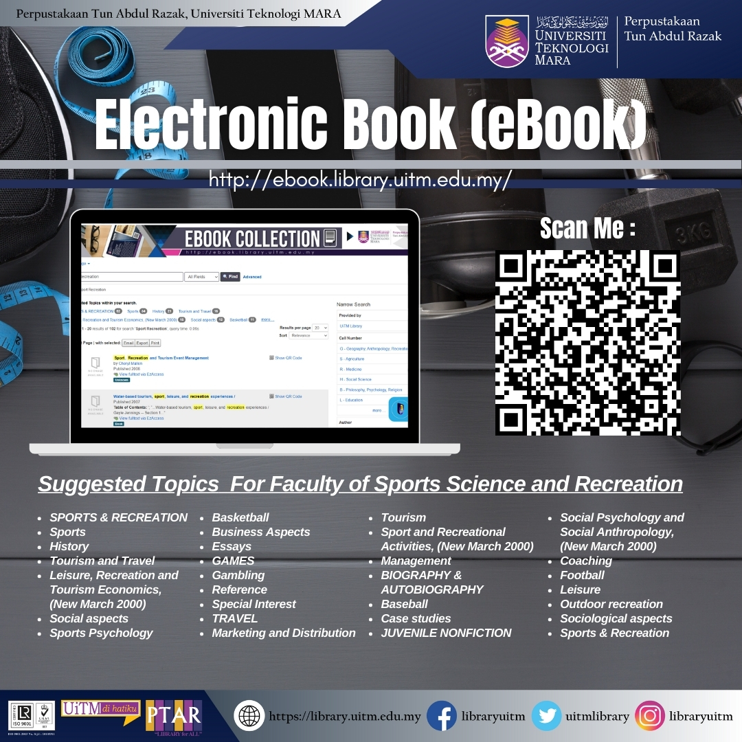 Discover our eResources on Faculty of Sport Science and Recreation eBook 