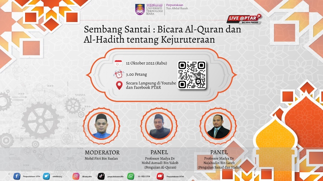 Program Live@PTAR , Segmen Sembang Santai: Bicara Al-Quran dan Al-Hadith tentang Kejuruteraan